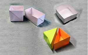 纸盒子怎么做手工简单(收纳盒怎么折简单方法)