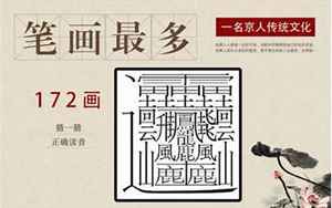 中国最难写的字172画(172画是什么字)